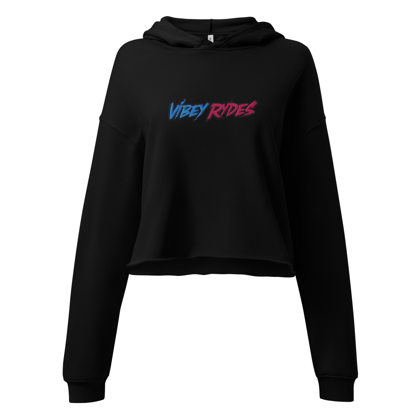 Vibey Rydes Embroidered Women's Cropped Hoodie